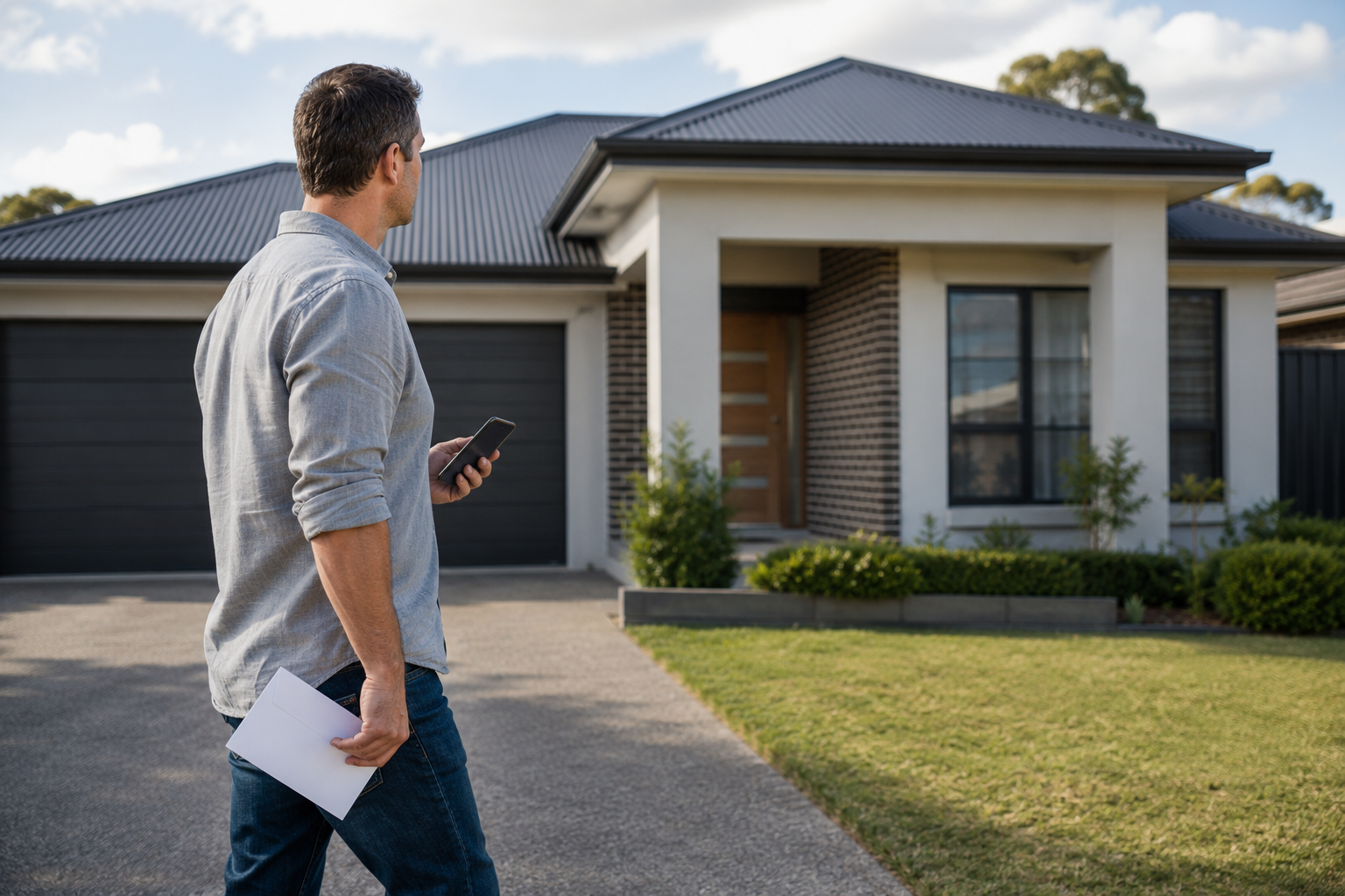 Homeowner looking at their Melbourne house